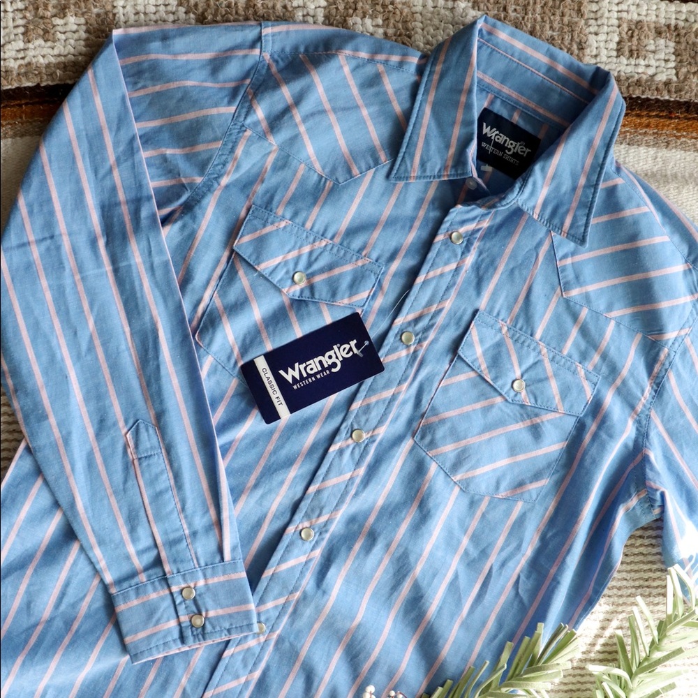 NWT Wrangler Pearl Snap Youth